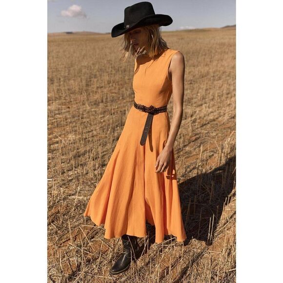 ZARA MIDI SWING DRESS ZW COLLECTION - Picture 8 of 14